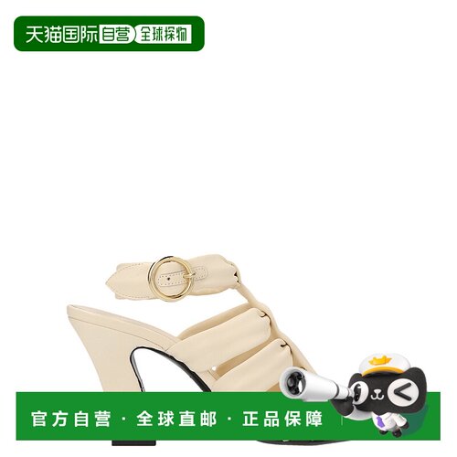 1h可退 香港直邮KHAITE 女士 Perth 皮革凉鞋 F3050784 white白色