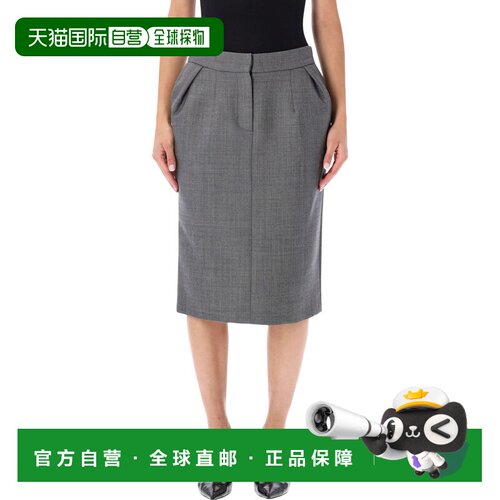 1h可退 香港直邮magda butrym 女士 中长半身裙 124726GREY