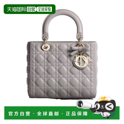 香港直邮Dior 中号 Lady Dior 手提包 M0565OUQA包迪奥