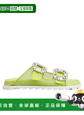 1h可退 香港直邮ROGER VIVIER 罗杰 维维亚 女士 Slidy Viv' 钻扣