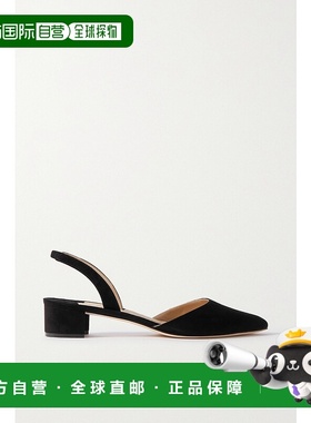 香港直邮MANOLO BLAHNIK 莫罗 伯拉尼克 女士 Aspro 30 绒面革露