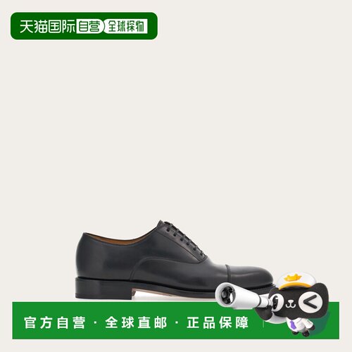 自营欧洲直邮Ferragamo菲拉格慕 Tramezza男士黑色皮革牛津鞋男鞋