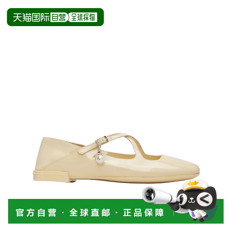 香港直邮Jimmy Choo Eleri 芭蕾舞鞋 ELERIBALLERINACBUTTERMILK