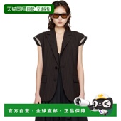 香港直邮Sacai Stripe 女士 1h可退 棕色 Chalk 马甲 2608356