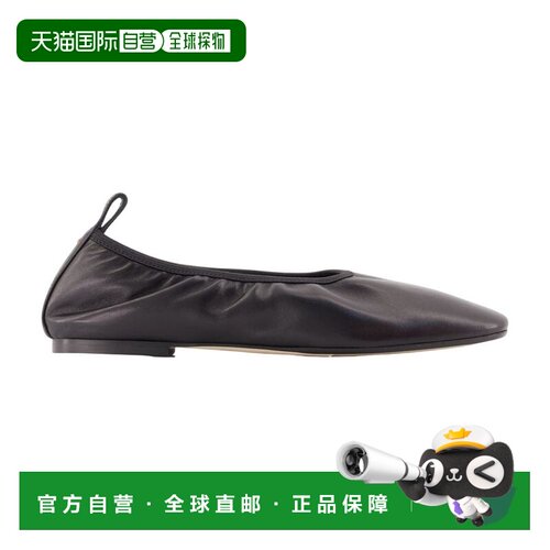 1h可退 香港直邮aeyde 女士 DEX 皮质黑色平底鞋 A11FL0727001001