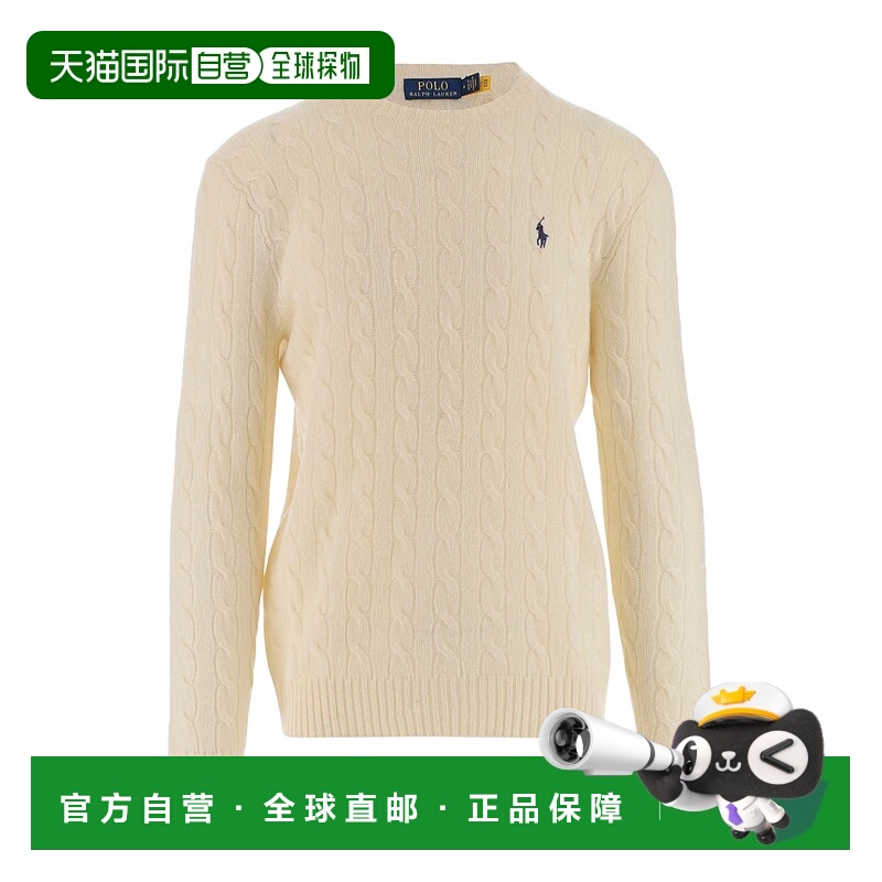 香港直邮Polo Ralph Lauren 刺绣标志毛衣 710876762010CREAM
