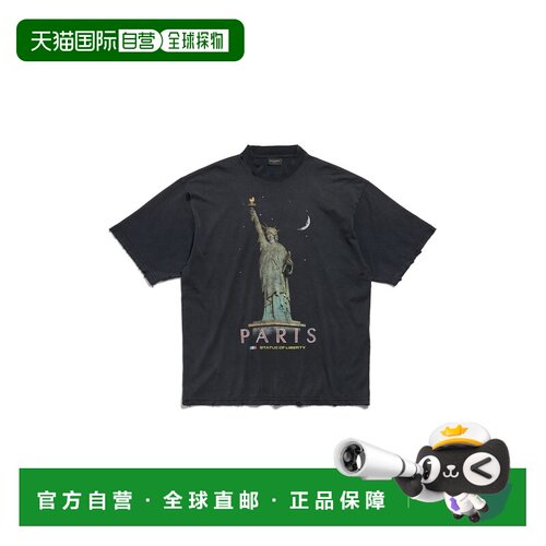 自营欧洲直邮Balenciaga巴黎世家 Paris Liberty自由女神像T恤男