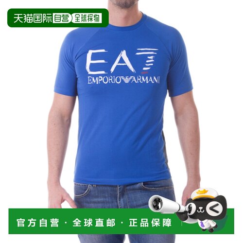 1h可退 香港直邮EA7 EMPORIO ARMANI 男士T恤 3YPT59PJ73ZBLUE SS