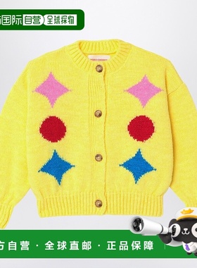 香港直邮bobo choses 女童 inlay 黄色针织开衫童装 B224AC123PL7