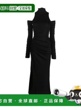 香港直邮Dondup 黑色露肩连衣裙 DA289JS0273XXXDDW22