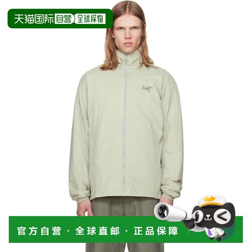 香港直邮arc'teryx 始祖鸟 男士 绿色 Atom 连帽夹克 X000009556