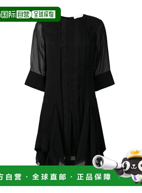 1h可退 香港直邮Chloe 不对称百褶连衣裙 C19SRO83001