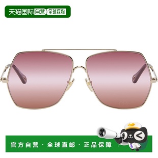 女士 蔻依 金色 Aly CH0278S眼镜 1h可退 太阳镜 香港直邮Chloe