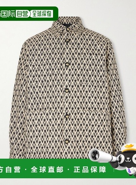 香港直邮valentino 华伦天奴 男士 Toute La V领棉混纺提花夹克 8