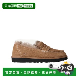 欧洲直邮ugg 女士 休闲鞋小白鞋一脚蹬乐福鞋
