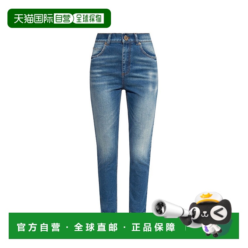 1h可退 香港直邮Balmain 巴尔曼 女士 修身牛仔裤 BF1MG006DD64