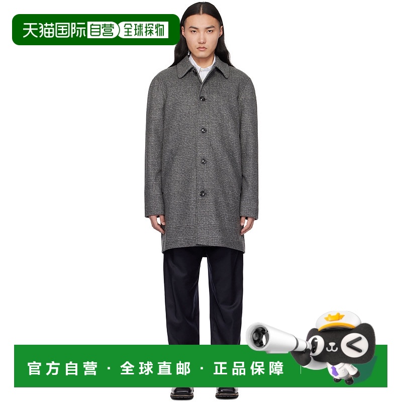 1h可退 香港直邮A.P.C. 男士 灰色 New Pete 麦金托什大衣 WOAREH