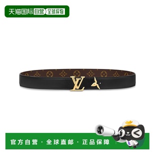 自营1h可退 欧洲直邮Louis Vuitton路易威登23新款女腰带黑色帆布