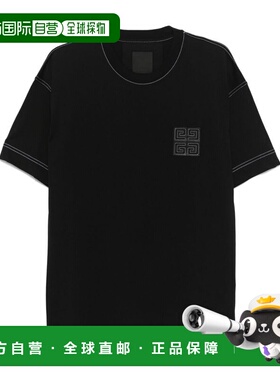 香港直邮1h可退 Givenchy 纪梵希 男士 黑色 4G T 恤 BM71MG3YPQ
