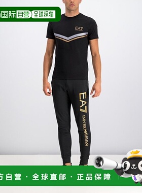 香港直邮Emporio Armani 黑色金标运动裤 8NPPC1PJ05Z卫裤休闲裤