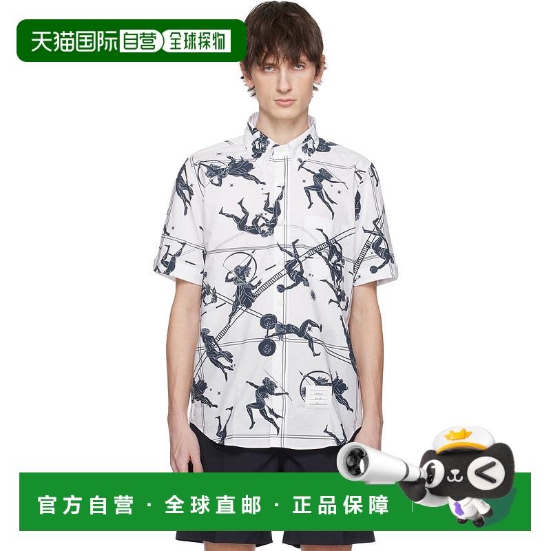 1h可退 香港直邮Thom Browne 汤姆 布朗 男士 白色 & 海军蓝 Olym