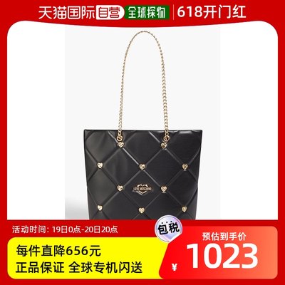 香港直邮Love Moschino 爱莫斯奇诺 女士Embellished quilted fau