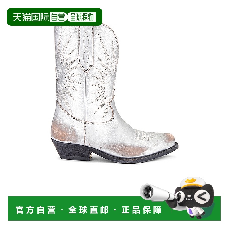 香港直邮GOLDEN GOOSE 女士 刺绣短筒靴 GWF00136F005495