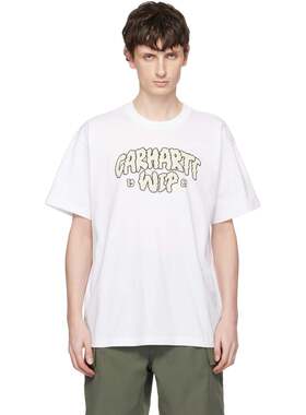 1h可退 香港直邮CARHARTT WIP 男士 白色 Cloud Script T恤 I0362