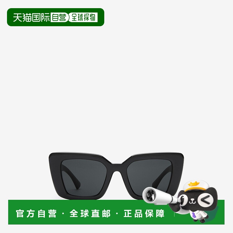 自营欧洲直邮Burberry博柏利 EKD系列女士黑色醋酸纤维方框猫眼太