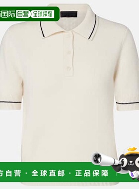 香港直邮NILI LOTAN 女士 Carline 羊绒Polo衫 white白色 舒适时