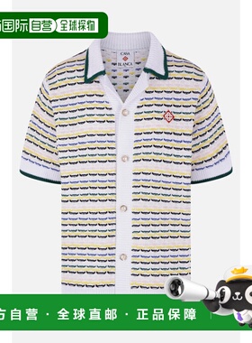 香港直邮Casablanca 男士 褶裥缝线保龄球针织衬衫 MSP26KW120901