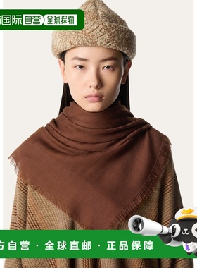 自营欧洲直邮Loro Piana 女士咖啡色羊绒围巾