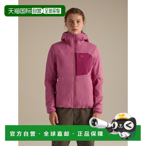 自营欧洲直邮Arcteryx始祖鸟 Proton女士豆沙玫粉聚酯纤维连帽保