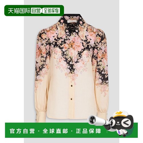 1h可退 香港直邮ZIMMERMANN 女士 ramie-gauze 印花衬衫 0971TF24