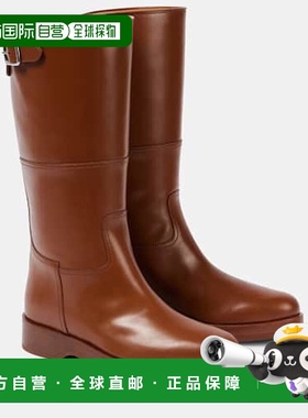 1h可退 香港直邮Loro Piana 诺悠翩雅 女士 Lupo 皮质及膝靴子