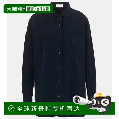 1h可退 香港直邮The Row 女士 Nesson 棉质灯芯绒衬衫 blue蓝色