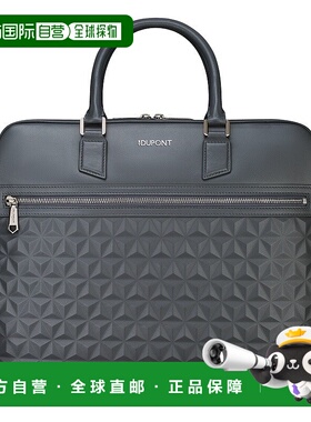 自营欧洲直邮S.T.Dupont法国都彭 APEX男士灰色小牛皮商务包