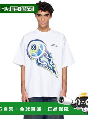 1h可退 香港直邮Casablanca 男士 白色 Flaming Tennis Ball Over