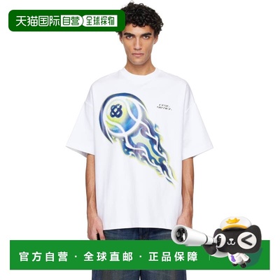 1h可退 香港直邮Casablanca 男士 白色 Flaming Tennis Ball Over