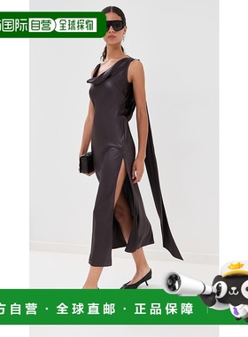1h可退 香港直邮Acne Studios 艾克妮 女士 真丝缎面长衫式连衣裙