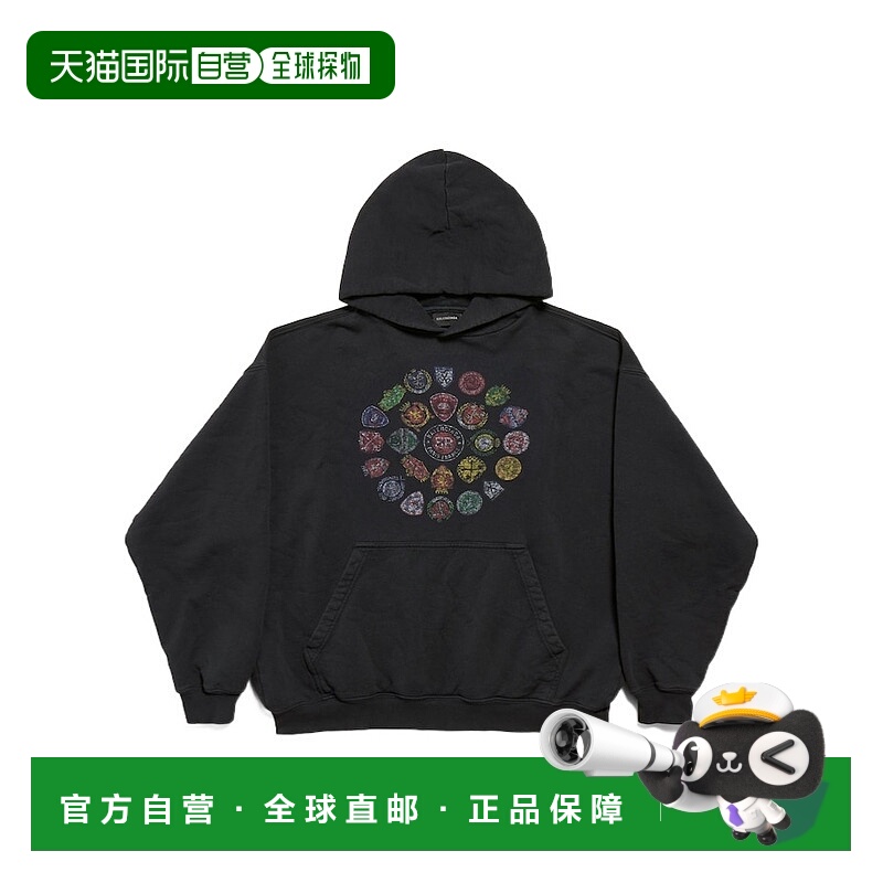 香港直邮Balenciaga 螺旋纹章连帽衫 767877TTVH5