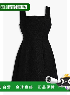 1h可退 香港直邮Maje 女士 金属感花呢迷你连衣裙 MFPRO03904NOIR