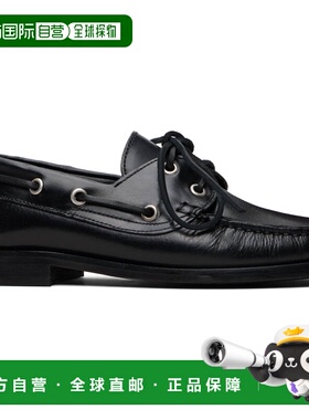 香港直邮aeyde 女士 黑色 Harris Leather 帆船鞋 A11FLBOAR15FL1