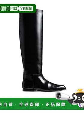 香港直邮Khaite 方头长筒靴 F1107943高筒靴