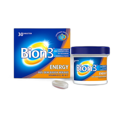 欧洲直邮德国药房Bion益生菌复合维生素30粒恢复体力精力肠道健康