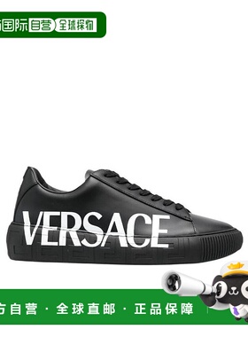 香港直邮Versace 黑色徽标系带休闲运动鞋 DSU8404DV51GD4101男鞋