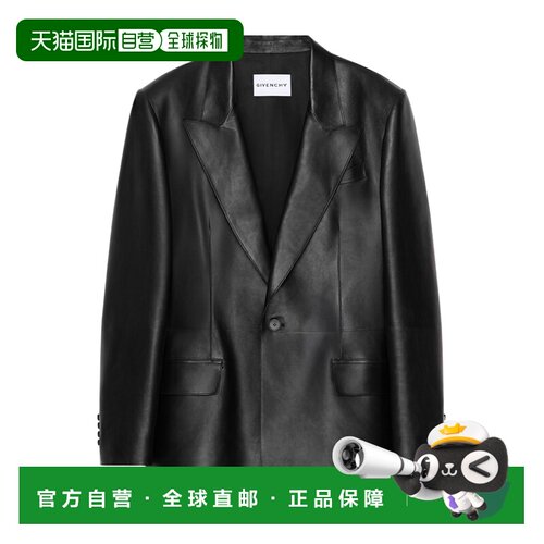 1h可退 香港直邮Givenchy 长袖皮夹克 BM01FL6Y46皮衣男装