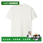 香港直邮Burberry 巴宝莉 男士 1h可退 格纹标志棉质T恤 8102254