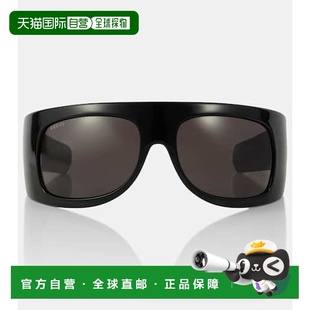 1h可退 香港直邮Gucci 古驰 女士 矩形太阳眼镜 000919 black黑色