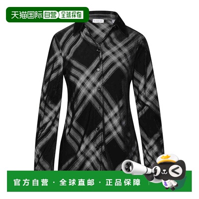 香港直邮BURBERRY 女士衬衫 8082904 SS2024 黑色 Black Viscose